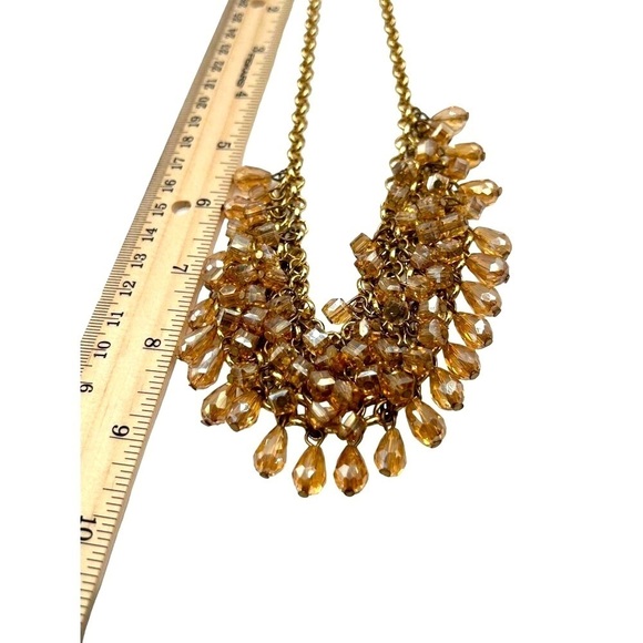 Vintage Gold Chain Necklace & Bracelet Set With Dangling Beads.  A6 - Picture 8 of 12